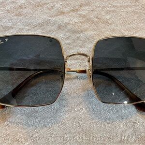 Ray-Ban Polarized Sunglasses with Black Accents